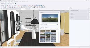 Herramientas de creación de imágenes fotorrealistas, iluminación y materiales